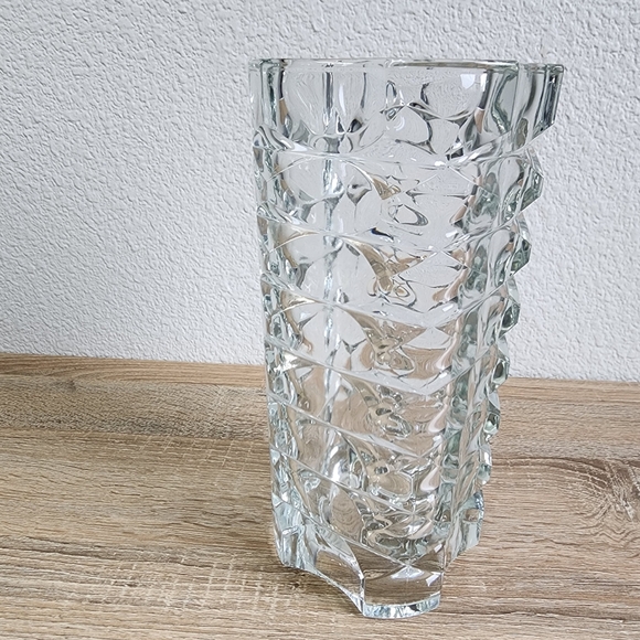 American Vintage Other - 70s VINTAGE FRENCH J G DURLAND WINDSOR Geometric Luminarc Crystal Glass Vase